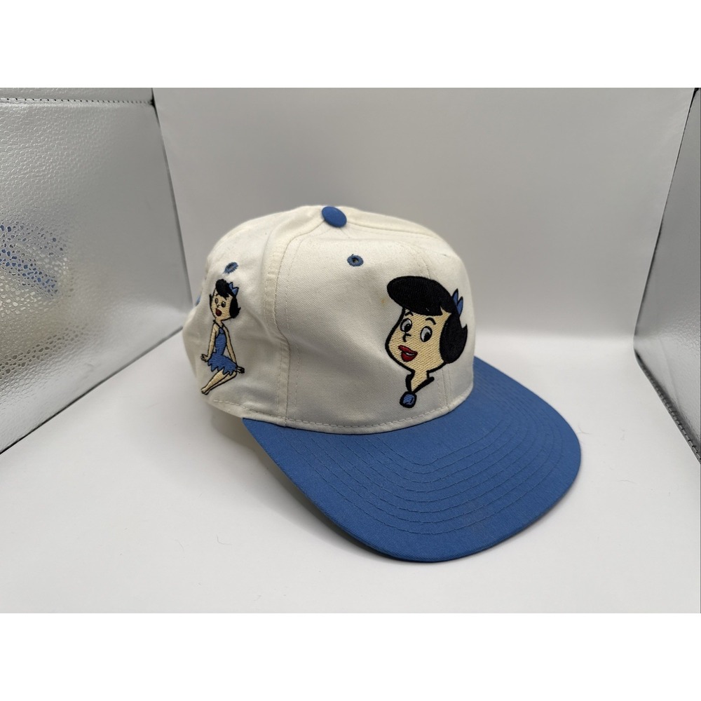 VINTAGE Flintstones Hat Adult American Needle Blockhead Snapback Betty TV 90s